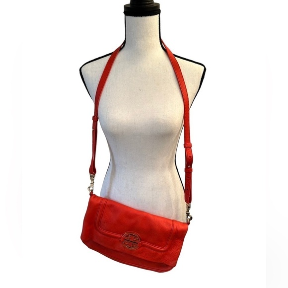 Tory Burch Amanda fold over bag crossbody or clutch gold hardware - Picture 4 of 9